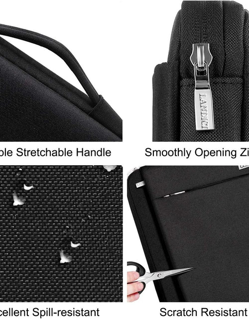 Load image into Gallery viewer, Laptop Sleeve 12-12.9 Inch for Surface Pro 7 8/Laptop Go, Lenovo Acer HP Samsung Chromebook 11.6, Macbook Air 11, Slim Tablet Case Bag for Ipad Pro 12.9 2021-Black
