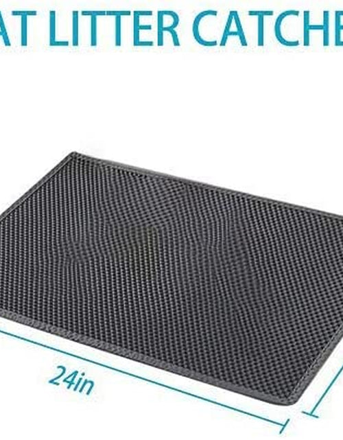 Load image into Gallery viewer, Cat Litter Mat, 15X24 Inch Litter Box Mat,Honeycomb Double Layer Trapping Litter Mat Design,Waterproof Urine Proof Kitty Litter Mat,Easy Clean Scatter Control (Grey, 15X24 Inch (Pack of 1))
