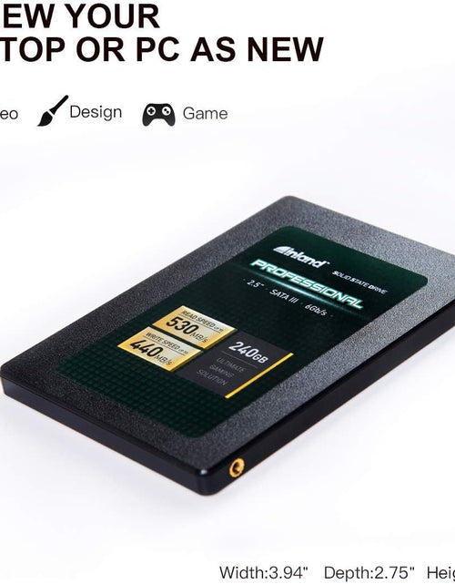 Load image into Gallery viewer, Professional 240GB SSD 3D NAND SATA III 6Gb/S 2.5&quot; 7Mm Internal Solid State Drive (240G)
