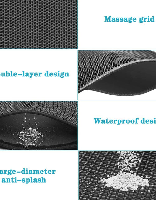 Load image into Gallery viewer, Cat Litter Mat, 15X24 Inch Litter Box Mat,Honeycomb Double Layer Trapping Litter Mat Design,Waterproof Urine Proof Kitty Litter Mat,Easy Clean Scatter Control (Grey, 15X24 Inch (Pack of 1))
